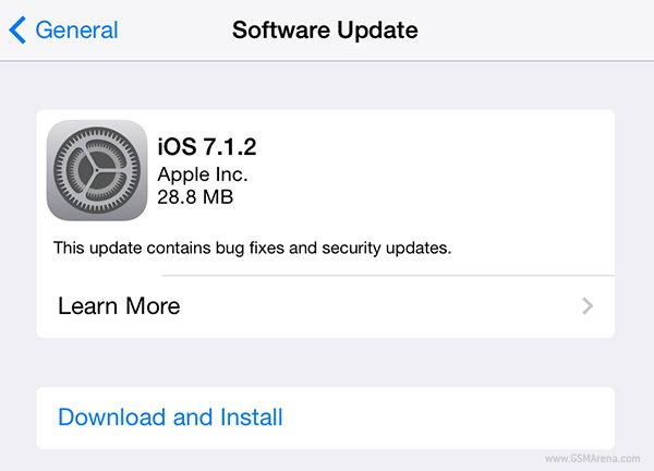 Apple iOS 7.1.2 i OS X 10.9.4 update